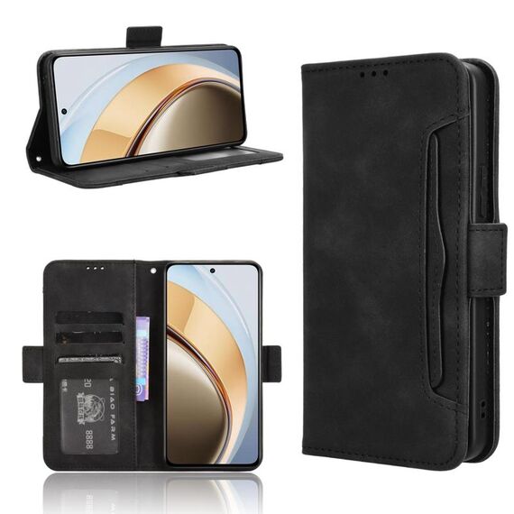 Per vivo V40 Lite 4G / 5G IDN Custodia in pelle con texture in vitello e slot per schede (nero)