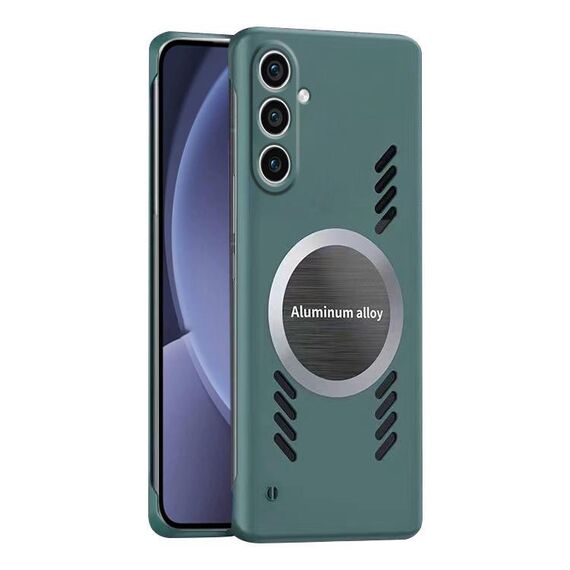 Per Samsung Galaxy S25+ 5G Custodia per telefono con raffreddamento al grafene, senza cornice e obiettivo all-inclusive (blu navy)