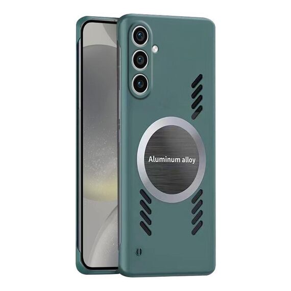 Per Samsung Galaxy S24+ 5G Custodia per telefono con raffreddamento al grafene, senza cornice e obiettivo all-inclusive (blu navy)