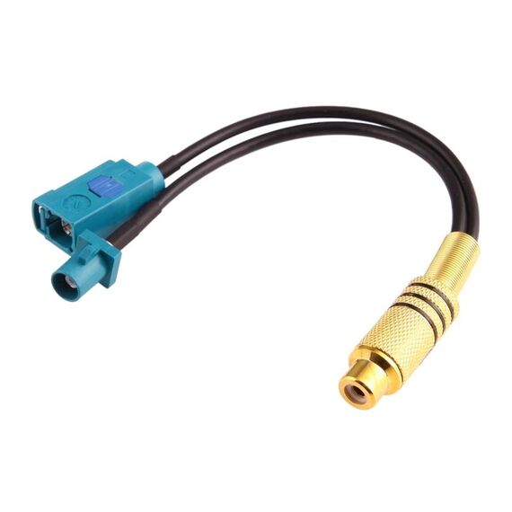 Cavo da 15 cm RCA femmina a FAKRA maschio + FAKRA Z tipo femmina RG174 Cavo con molla