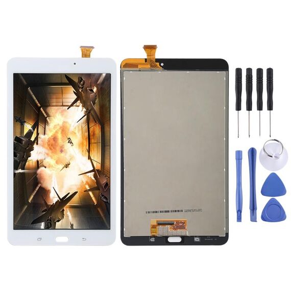 Schermo LCD originale per Samsung Galaxy Tab E 8.0 T377 (versione Wi-Fi) con digitalizzatore assemblaggio completo (bianco)