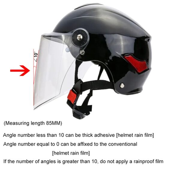 Pellicola Antipioggia e Antiappannamento per Casco Moto - Senza Tracce