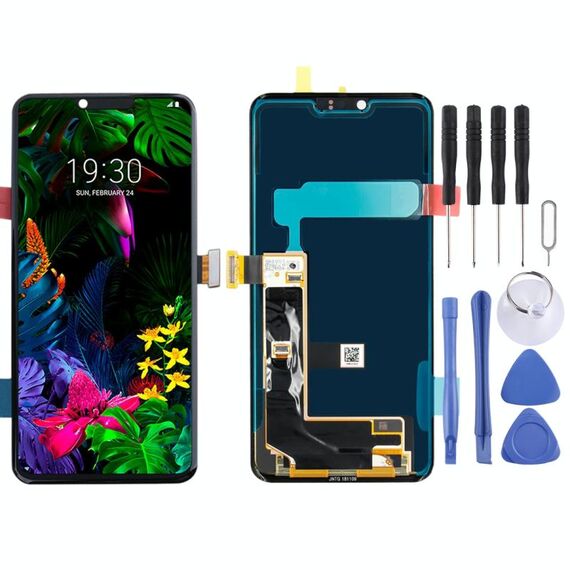 Schermo LCD originale per LG G8 ThinQ / G820QM / G820V / G820N / G820UM con digitalizzatore assemblaggio completo (nero)