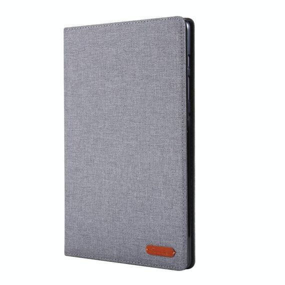Custodia in pelle PU con vibrazione orizzontale per Galaxy Tab S6 / T860 / T865 con supporto, slot per schede e slot per penna (grigio)