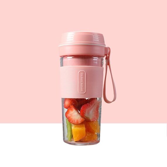 FS1300 MINI JUICER HOME HOME Portatile macchina da cucina studente succo spremiagrumi spremiagrumi, colore: ciliegio Blossom Four Blade