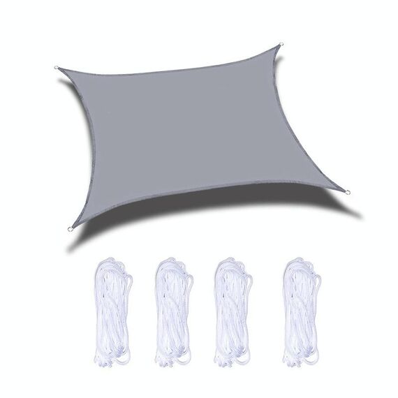 Outdoor Garden Sunshade Sail Impermeabile Anti-UV Baldacchino, Dimensioni: 2m x 5m (grigio)