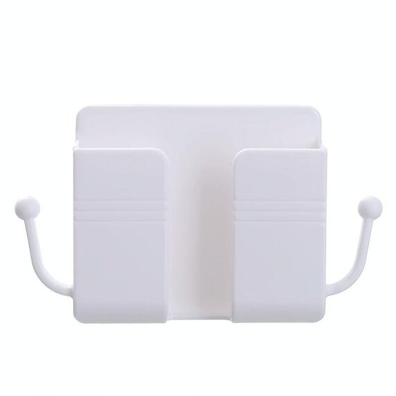 Scatola di stoccaggio del telecomando a parete da 10 pezzi del supporto del telefono del custodia del telefono cellulare (bianco)