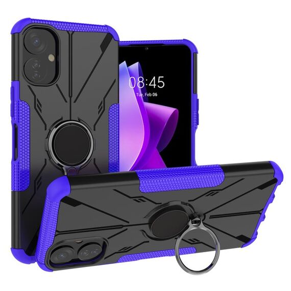 Per Tecno Spark 9T Armor Bear Custodia antiurto per PC + TPU con anello (viola)