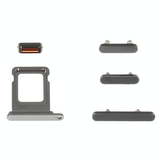 Vassoio scheda SIM + tasti laterali per iPhone 14 Pro (nero)