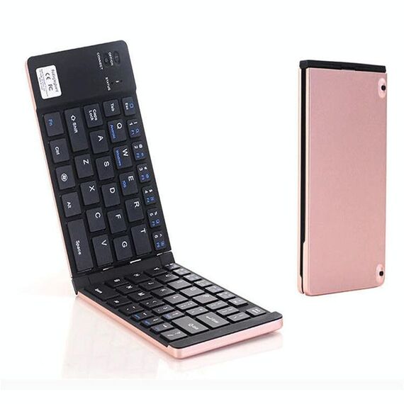 F66 Pieghevole Bluetooth Wireless 66 Tastiera Tastiera, Supporto Android / Windows / IOS (oro rosa)