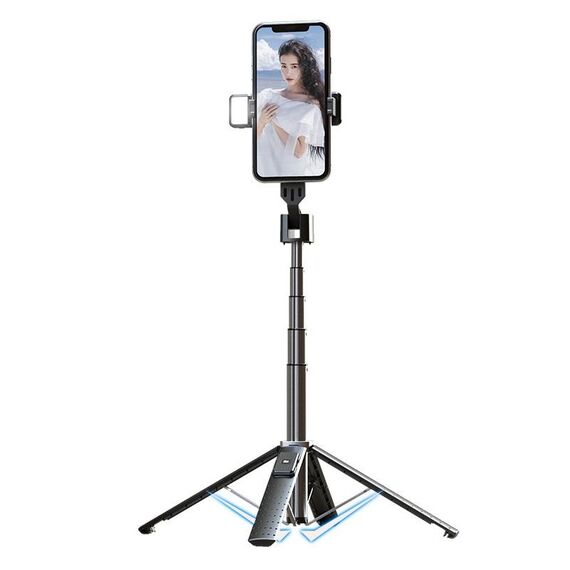Telefono Tripode selfie Bluetooth Bluetooth Bluetooth, High: 104cm (lega di alluminio + luce di riempimento singolo)