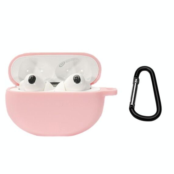 Custodia in silicone per auricolari Bluetooth per OPPO Enco X2 con fibbia (rosa)