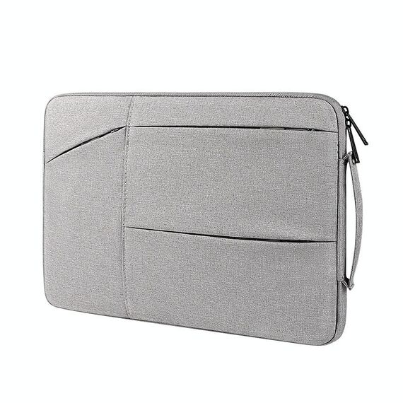 ST02 Borsa per laptop antiurto impermeabile di grande capacità, dimensioni: 15,6 pollici (grigio)