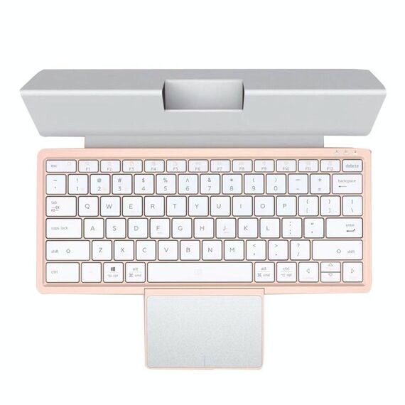 KF8700 78 tasti Hidden Touchpad Computer portatile Tablet Tastiera Bluetooth senza fili con pelle PU (rosa)