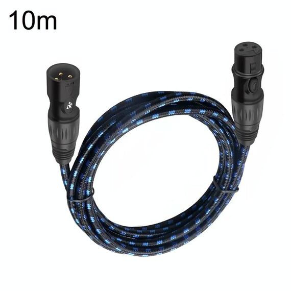 KN006 10 m maschio a femmina linea Canon cavo audio microfono amplificatore di potenza cavo XLR (nero blu)