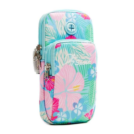B062 Piccola borsa da braccio per cellulare da corsa Borsa da polso per fitness sportivo (colore luna)