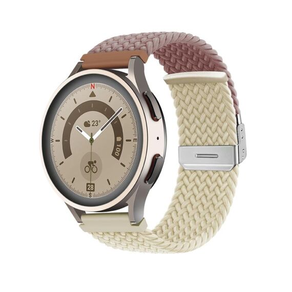 Cinturino per orologio in nylon intrecciato con fibbia da 20 mm (Smokey Purple Starlight)