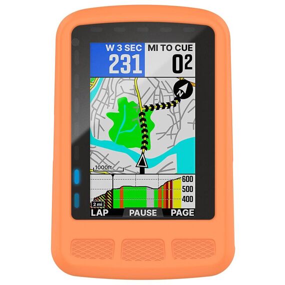Custodia protettiva in silicone per cronometro Wahoo Elemnt Roam WFCC4 (arancione)