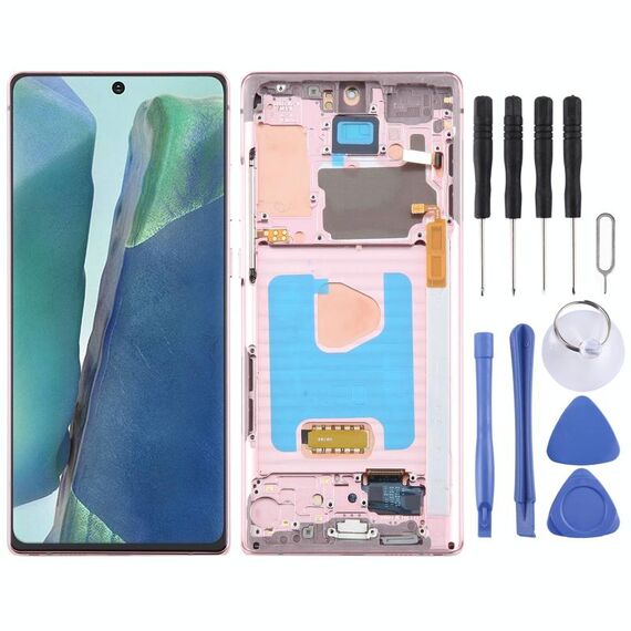 Digitalizzatore di schermi LCD OLED assemblaggio completo con cornice (rosa)