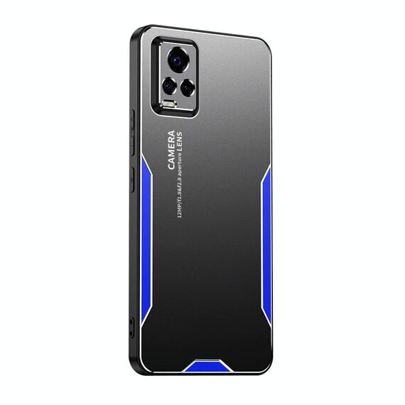 Custodia per telefono ibrida in metallo TPU per vivo S7 Blade Series (blu)