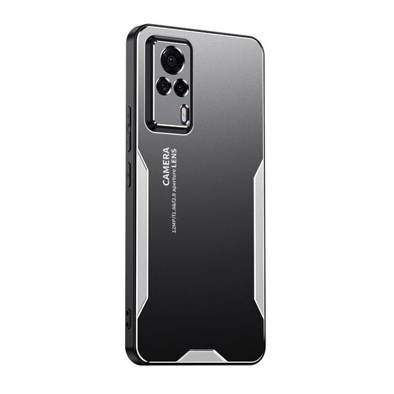Custodia per telefono in metallo ibrido TPU per vivo S9e Blade Series (argento)
