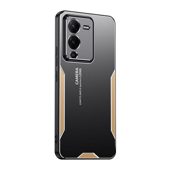 Custodia per telefono ibrida in metallo TPU per vivo S15 Blade Series (oro)