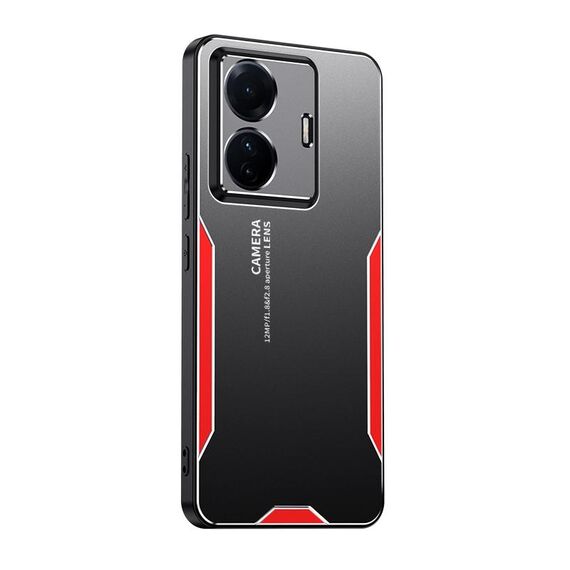 Custodia per telefono in metallo ibrido TPU per vivo S15e Blade Series (rossa)
