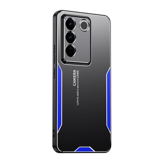 Custodia per telefono ibrida in metallo TPU per vivo S16 Blade Series (blu)