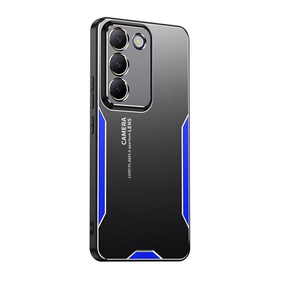 Custodia per telefono ibrida in metallo TPU per vivo Y100 5G Global Blade Series (blu)