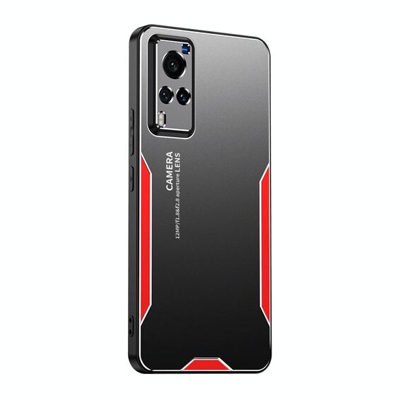 Custodia per telefono in metallo ibrido TPU per vivo X60 Blade Series (rossa)