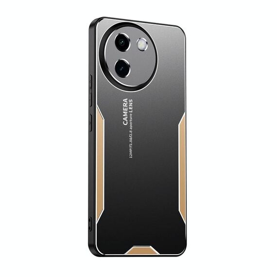Custodia per telefono in metallo ibrido TPU per vivo Y200i Blade Series (oro)