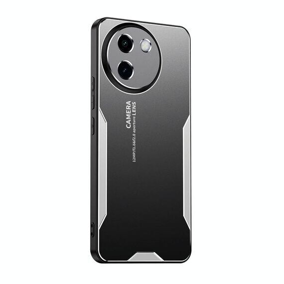 Custodia per telefono in metallo ibrido TPU per vivo Y200i Blade Series (argento)