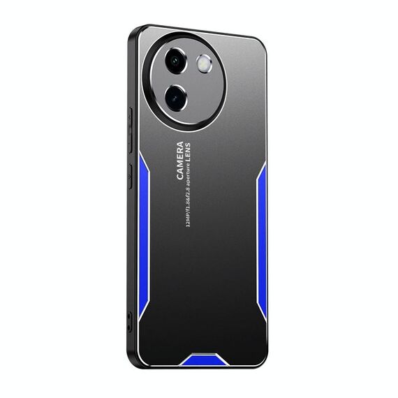 Custodia per telefono in metallo ibrido TPU per vivo Y200i Blade Series (blu)