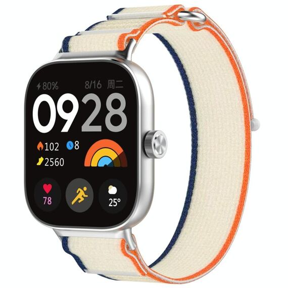 Per cinturino in nylon Xiaomi Band 8 Pro / Redmi Watch 4 loop (beige arancione)