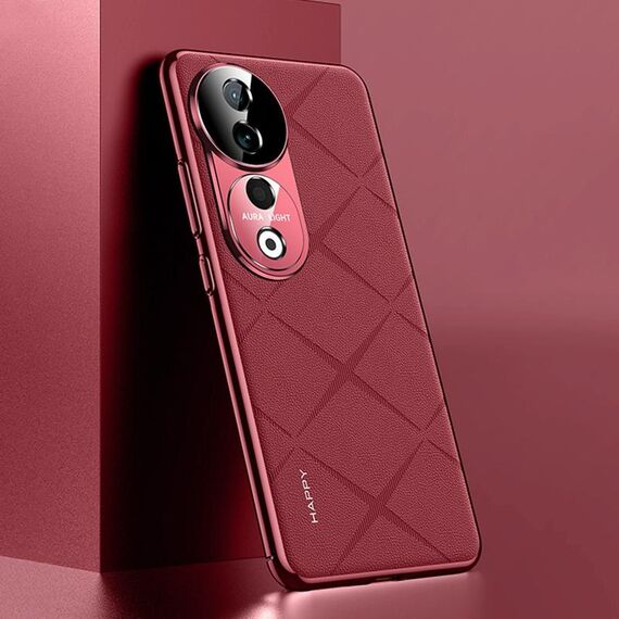 Custodia per PC in pelle tinta unita per vivo S19 Pro (rosso vino)