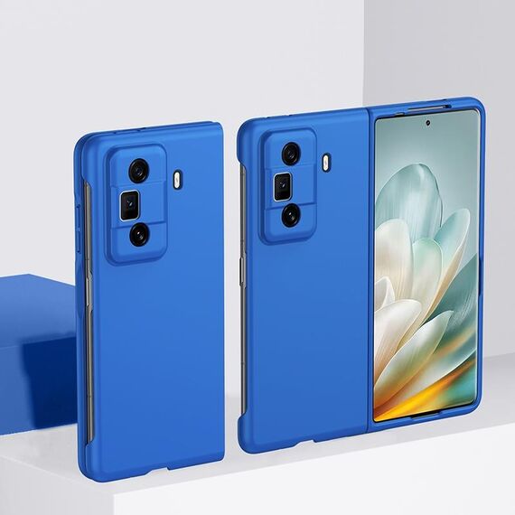 Custodia per telefono cellulare in PC ultra sottile con effetto pelle per Honor Magic Vs3 (Klein Blue)