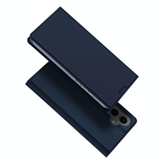 Custodia in pelle flip per Samsung Galaxy S24 FE 5G DUX DUCIS Skin Pro Series (blu)