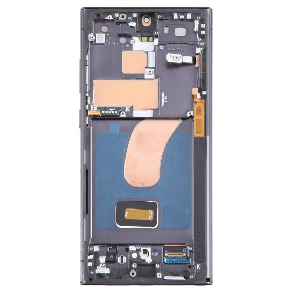 Schermo lcd originale con cornice US di ricambio per Samsung Galaxy S23 Ultra SM-S918U nero SPA6621B