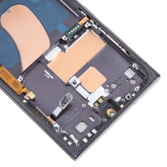 Schermo lcd originale con cornice US di ricambio per Samsung Galaxy S23 Ultra SM-S918U nero SPA6621B