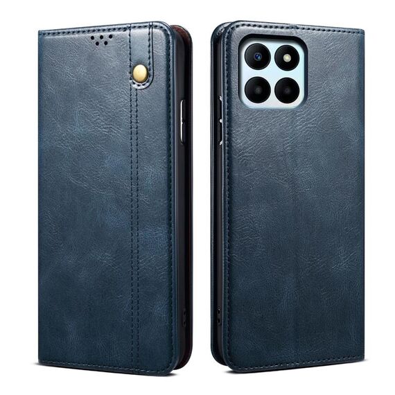 Per Honor X6b 4G Global Oil Wax Crazy Horse Texture Custodia in pelle per telefono (blu)