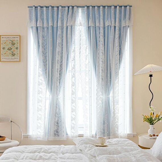 Tende autoadesive oscuranti alte per camera da letto, balcone, 0,7 x 1,2 m, senza foratura, adesive (azzurro cielo)