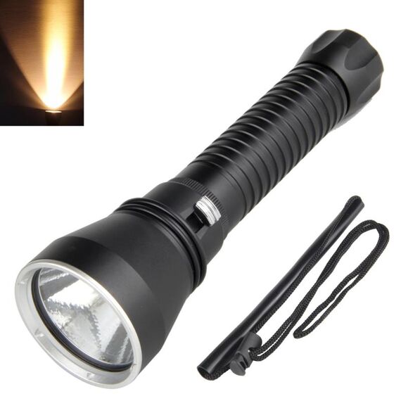 XHP70.2 Torcia subacquea 3000 lumen IPX8 impermeabile sott'acqua 80 m 5000 mAh x 2 luce gialla