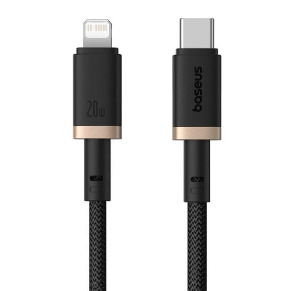 Cavo di ricarica rapida Baseus Dura Series USB-C/Type-C a 8 pin 20 W, lunghezza: 1 m (oro nero)