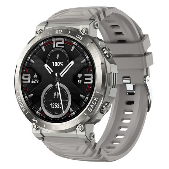 Orologio intelligente Bluetooth Talk Outdoor Contapassi Esercizio Frequenza cardiaca Monitoraggio del sonno (argento)