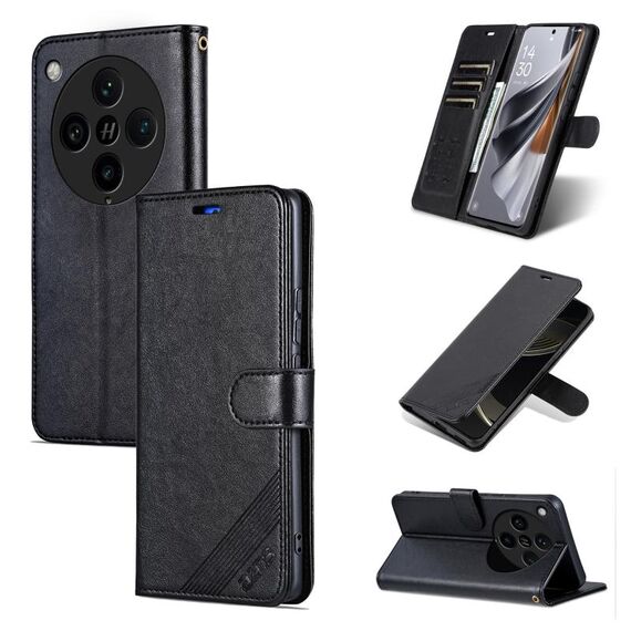 Per OPPO Find X8 Pro AZNS Custodia in pelle con texture in pelle di pecora (nera)