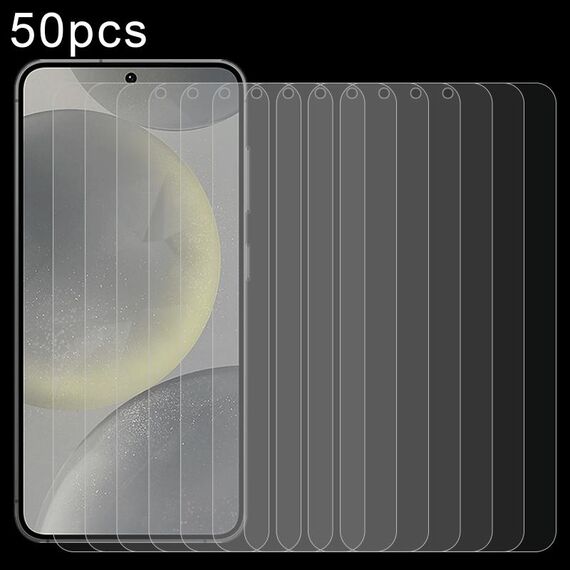 Per Samsung Galaxy S25+ 5G 50 pezzi 0,18 mm 9H 2,5D Pellicola in vetro temperato, supporto sblocco impronta digitale