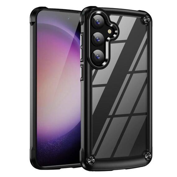 Per Samsung Galaxy S25+ 5G TPU + PC Lens Protection Custodia per telefono (nero)