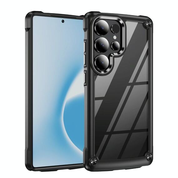 Per Samsung Galaxy S25 Ultra 5G TPU + PC Lens Protection Custodia per telefono (nero)