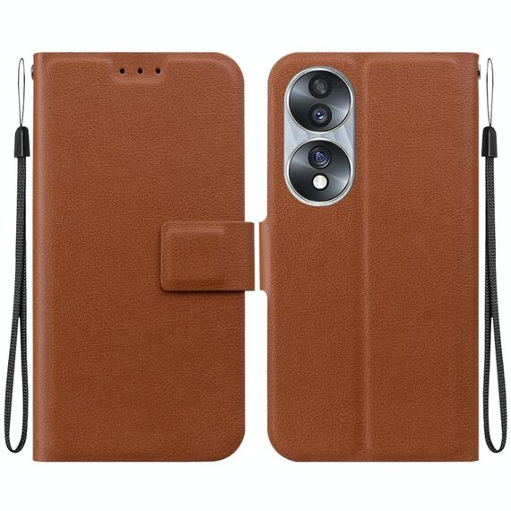 Per Honor 70 Custodia per telefono in pelle con fibbia magnetica ultra sottile (marrone)