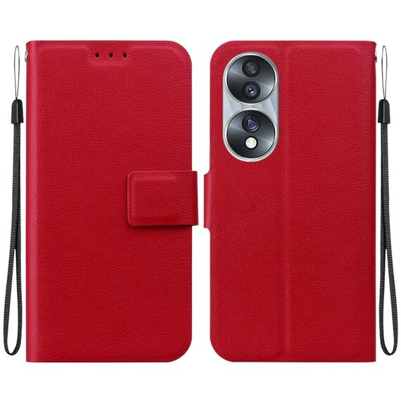Per Honor 70 Custodia per telefono in pelle con fibbia magnetica ultrasottile (rosso)